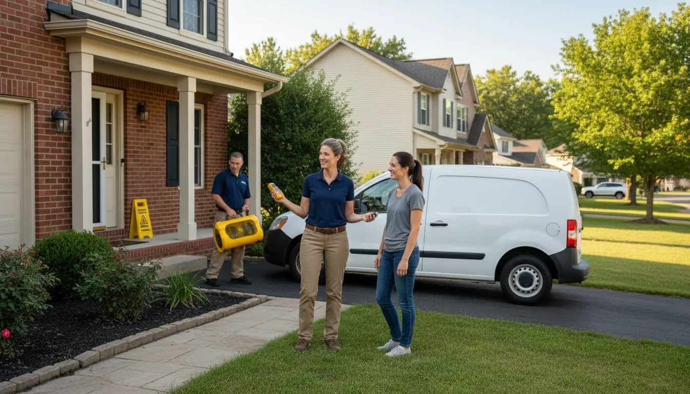 Residential water damage restoration in Goodfield, IL